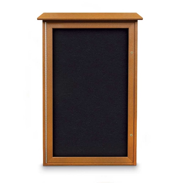 Indoor Enclosed Combo Board, 72"x36", Satin Frame/Grey & Rubber